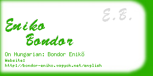 eniko bondor business card